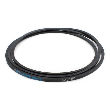 D&D 3V1180 Wedge V-Belt, 118 in Outside Length, 3/8 in Top Width, 5/16 in Thickness, 1 Ribs 3V1180